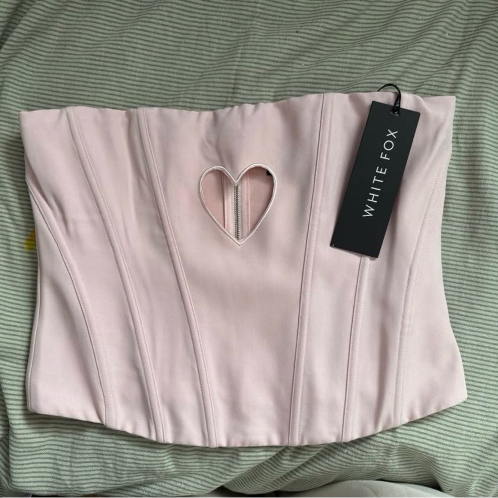 White Fox Boutique Baby Pink Strapless Bustier